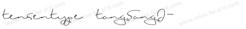 tensentype tongSongJ字体转换
